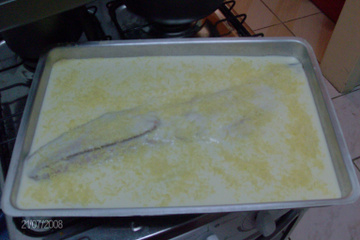 Salmão ao molho de queijo