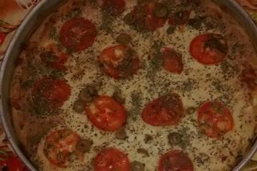 Torta cremosa de frango de liquidificador