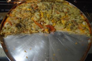 Massa de pizza fácil no liquidificador