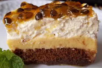 Torta pavê de maracujá