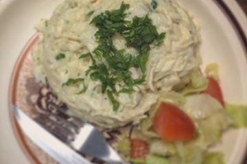 Risoto cremoso de frango com queijo