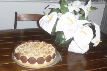 Torta cremosa de nozes