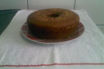 Bolo de banana com linhaça e germe de trigo