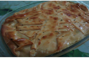 Torta de frango com massa de pastel