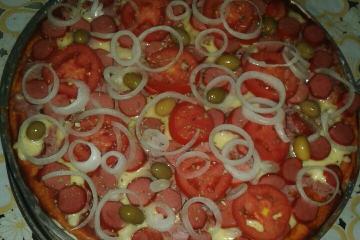 Pizza rápida de liquidificador