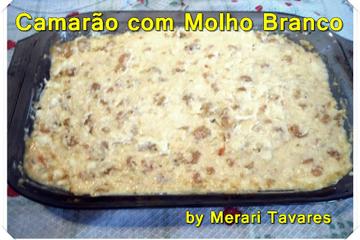 Camarão com molho branco