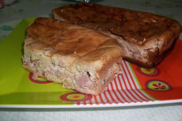 Torta de queijo e presunto