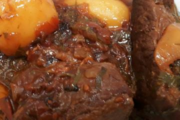 Ponta de peito na panela de pressão