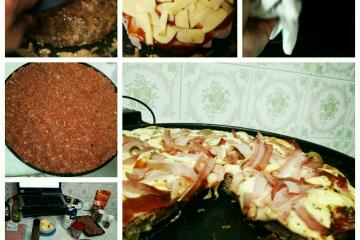Pizza de carne moída