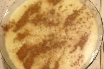 Arroz doce com leite condensado e coco