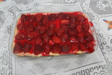 Torta de morango prática