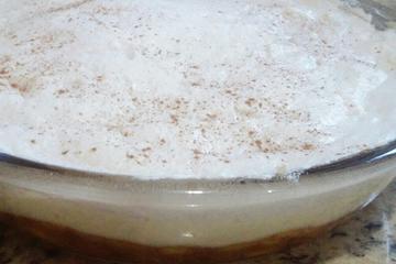 Doce de banana com creme