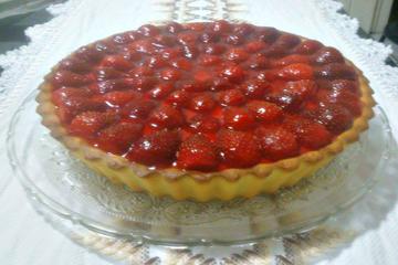 Torta de morango com iogurte