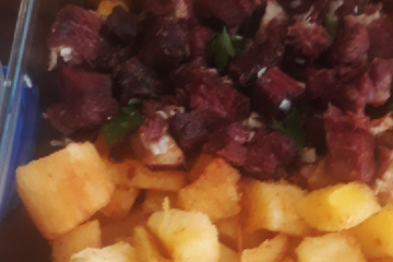 Carne-de-sol com mandioca