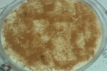 Arroz doce com leite condensado e coco