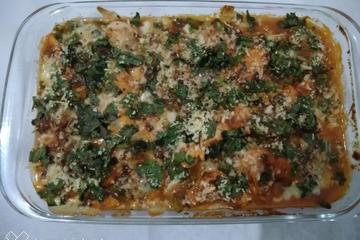 Brócolis com filé de frango à parmegiana