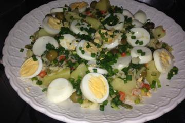 Salada de bacalhau rápida