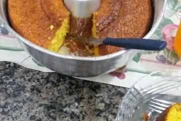 Bolo de milho e milharina