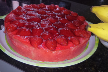 Torta de morango prática