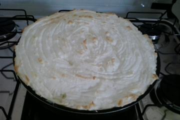 Creme de bananas com suspiro gratinado