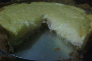 Quiche com bolacha de água e sal