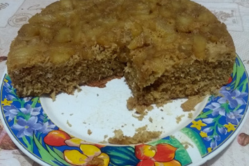 Bolo Integral de abacaxi com coco