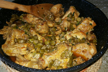 Frango com quiabo