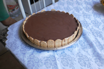 Torta mousse de limão com ganache