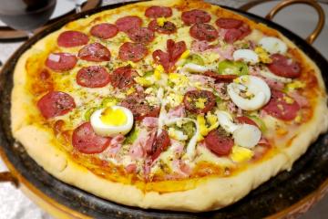 Super Pizza Pan massa receita americana