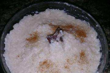 Arroz doce com leite condensado e coco