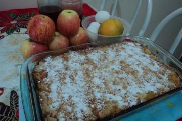 Torta de maçã crocante