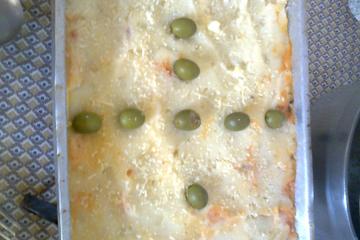 Escondidinho de batata com camarão e catupiry