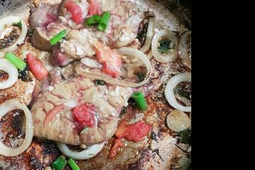 Receita de Bife de Fígado Acebolado, 357,53 calorias por porção