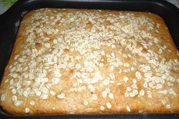 Bolo de banana com aveia