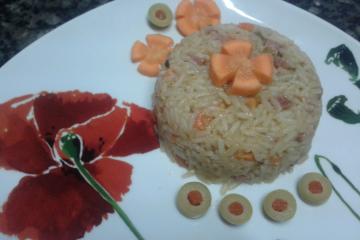 Risoto de linguiça calabresa