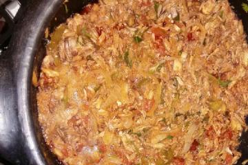 Moqueca de aratu desfiado