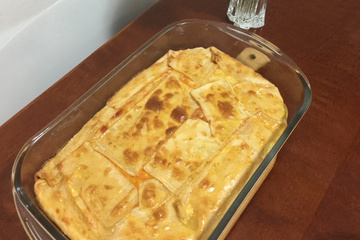 Torta de frango com massa de pastel