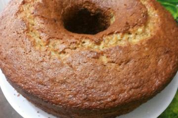 Bolo de banana, castanhas, canela e passas (banana bread) - 140g