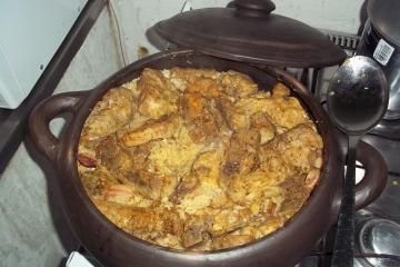 Arroz com suã de porco