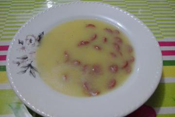 Sopa de fubá com ovos