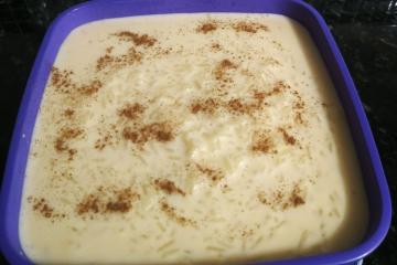 Arroz doce com leite em pó