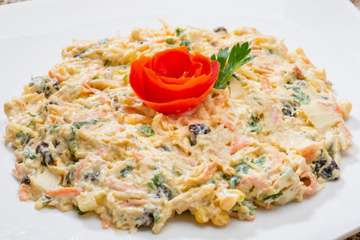 Salpicão de frango com requeijão