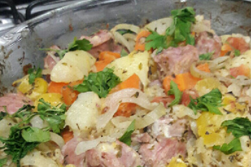 linguiça de frango ao forno
