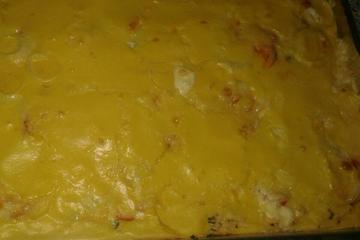 Torta cremosa de frango de liquidificador