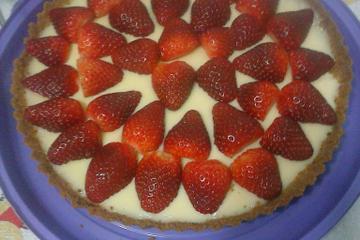 Torta de morango com iogurte