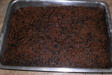 Bolo de chocolate com calda de chocolate