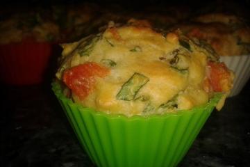 Muffin de espinafre e queijo feta