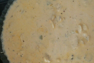 Estrogonofe de frango com milho