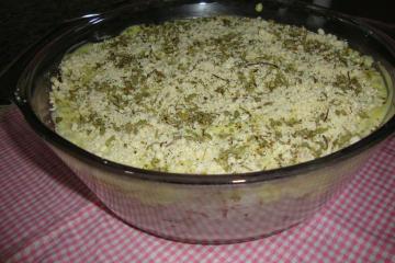 Arroz com presunto e requeijão cremoso