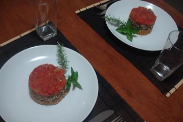 Filé entre camadas de sabores